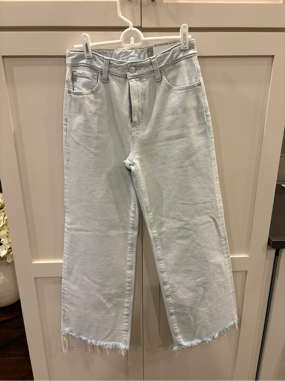 AG Saige wide leg crop jeans Size 25 NWT